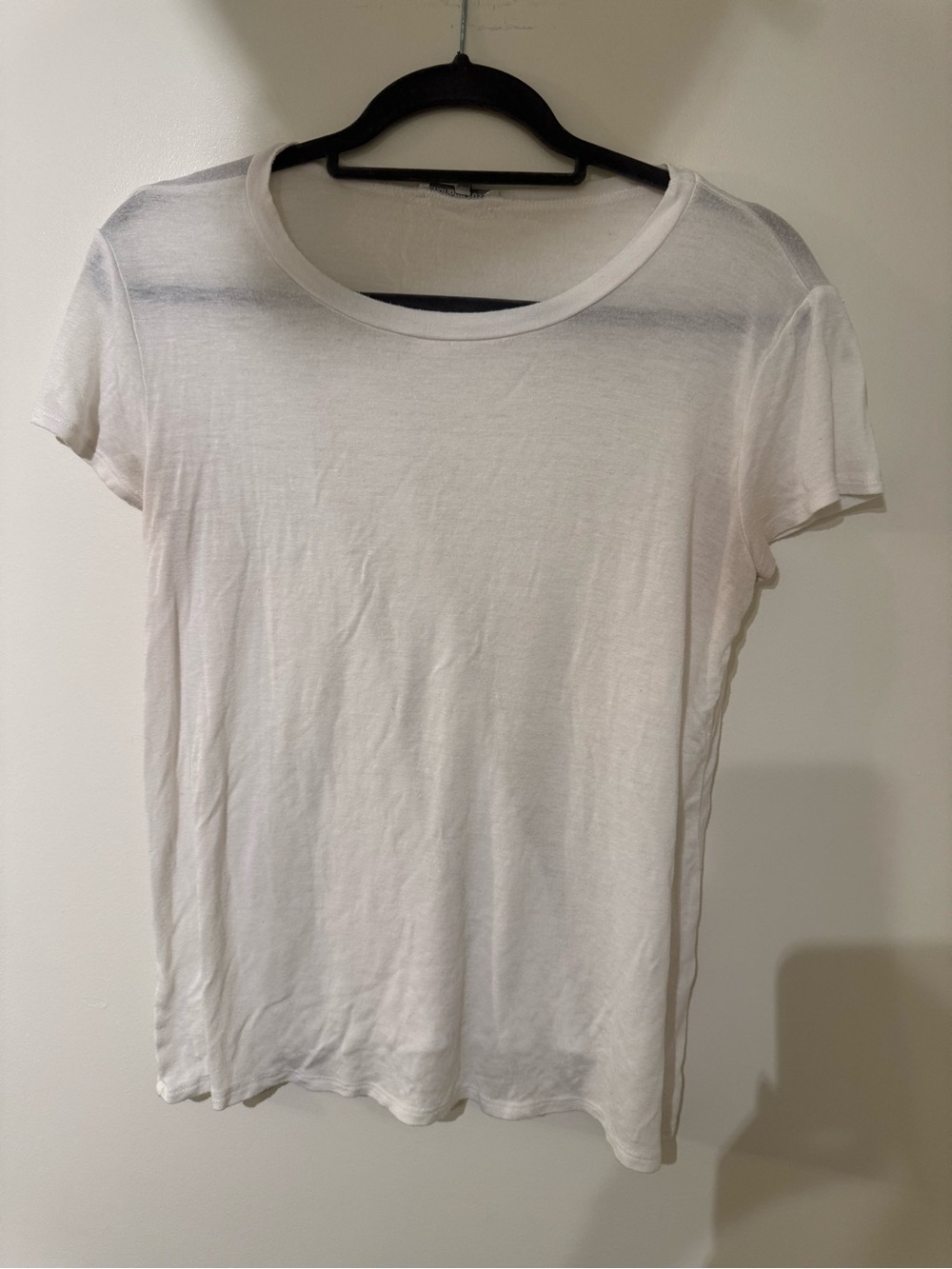 Charlotte Russe White Crew Neck Short Sleeve Tee